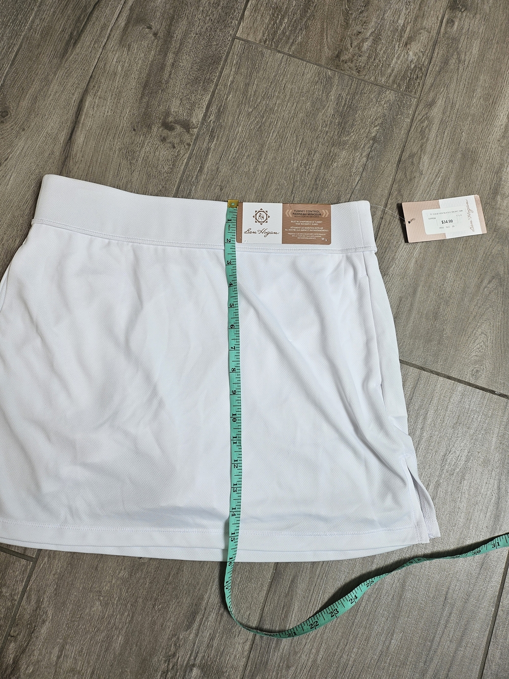 NWT Women’s White Athletic Skort with Wide Waistband - Picture 2 of 5